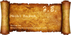 Heibl Bajnok névjegykártya